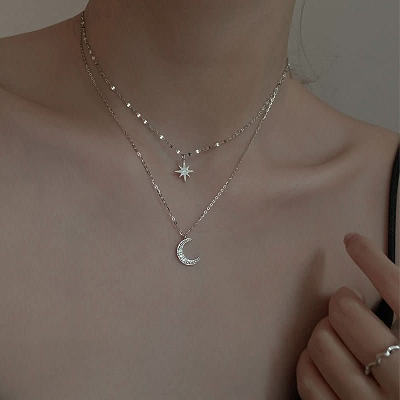 BowLift | Double moon necklace for elegance & romance