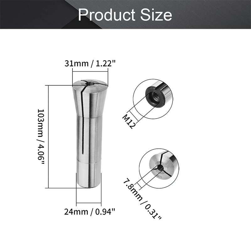 BowLift | 1 Pcs R8 Precision Round Spring Collet, 5/16-inch Mill Chuck Holder, for Milling Machine Drill Presses Boring Machine Machining