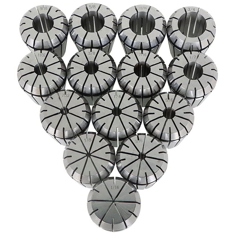 BowLift | 14 PCS ER32 Collet Set , 1/16"-3/4" , Super Accuracy Spring Collet Chuck Set, for CNC Engraving Machine Milling Lathe Tool Drill Press