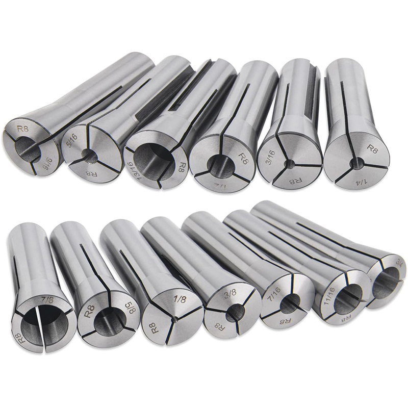 BowLift | 13Pcs Precision R8 Collet Set, Mill Chuck Holder with 13 Labeled Storage Boxes for Milling Machine Drill Presses Boring Machine Machining