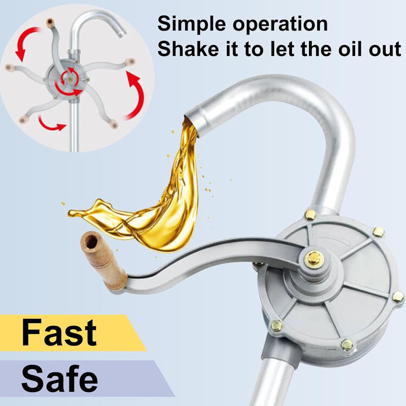 BowLift | 15 To 55 Gallon Drum Pump, Upgraded All-Aluminum Oil Transfer Barrel Pump, Hand Fuel Pumps For Diesel, Kerosene, Hydraulic Fluid