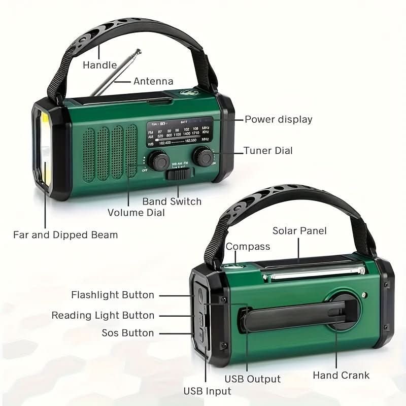 BowLift | All-in-one emergency radio with torch and USB charging function