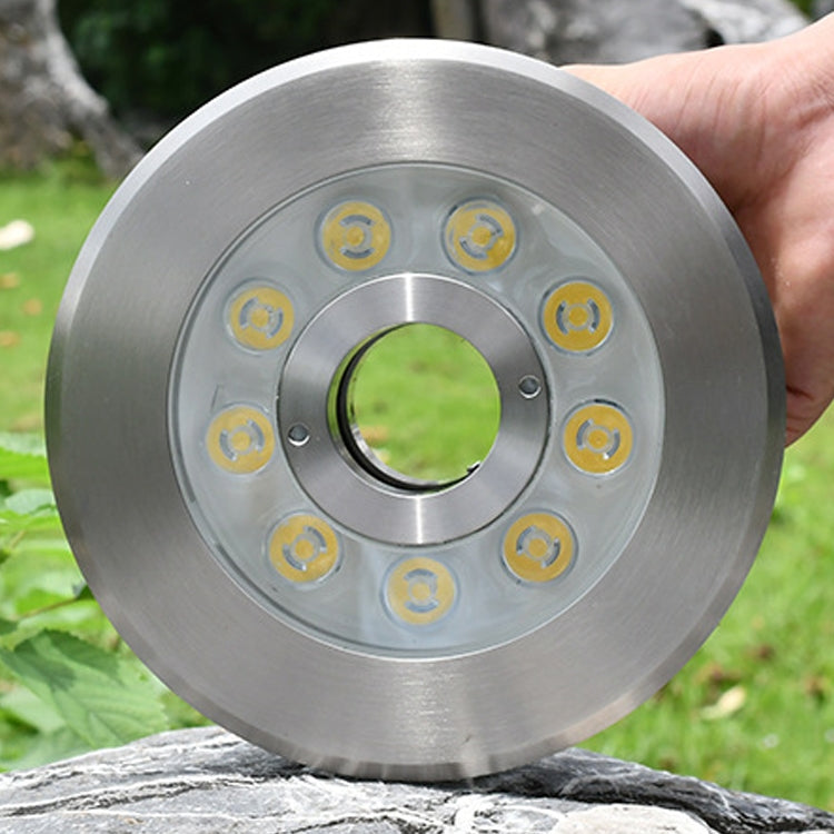 BowLift | 12W Landscape Color Changing Ring LED Stainless Steel Underwater Spotlight (Colorful)