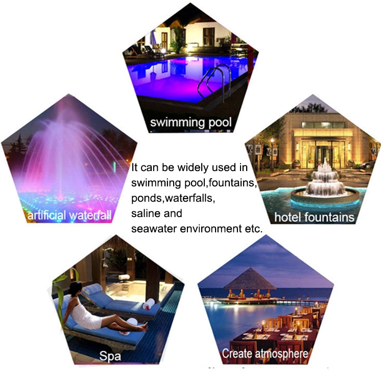 BowLift | 15W LED Stainless Steel Wall Mounted Pool Lighting Landscape Underwater Light (Colored Light + Remote Control)