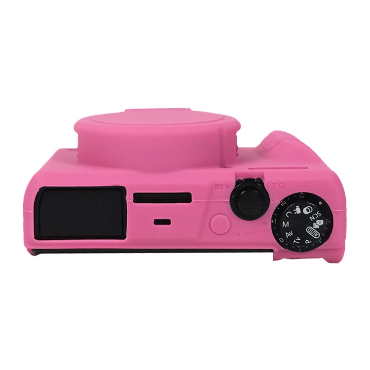 BowLift | For Canon PowerShot G7 X Mark III / G7X3 Soft Silicone Protective Case with Lens Cap (Rose Red)