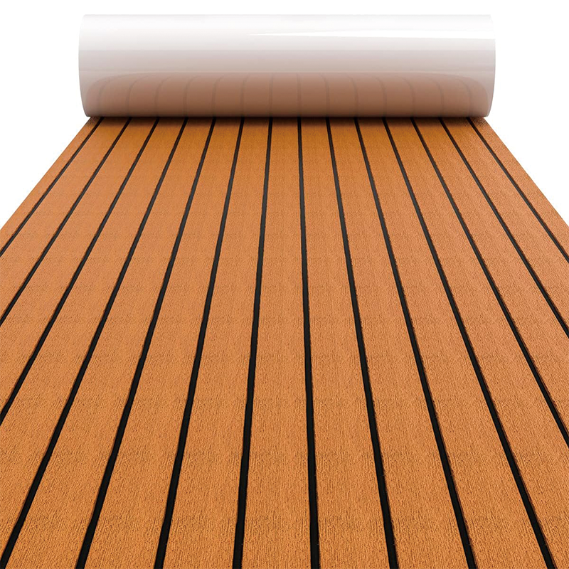 BowLift | EVA Foam Teak Floor Decking Sheet,94.5''x31.5'',for Boat Yacht Non-Slip and Self-Adhesive Sea Deck Boat Flooring Pad Swimming Pool Mat