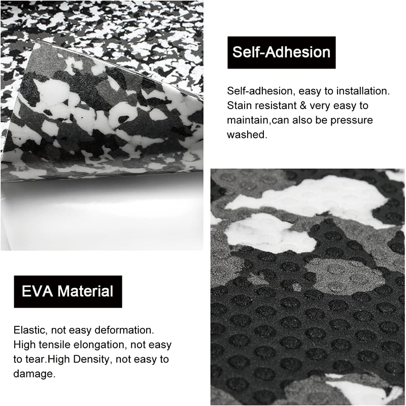 BowLift | EVA Foam Camo Boat Flooring Decking Sheet Marine Mat,94.5x31.5 inch,Non-Slip and Self-Adhesive Flooring,for Boats, Yacht, Pontoon, Kayak Decking