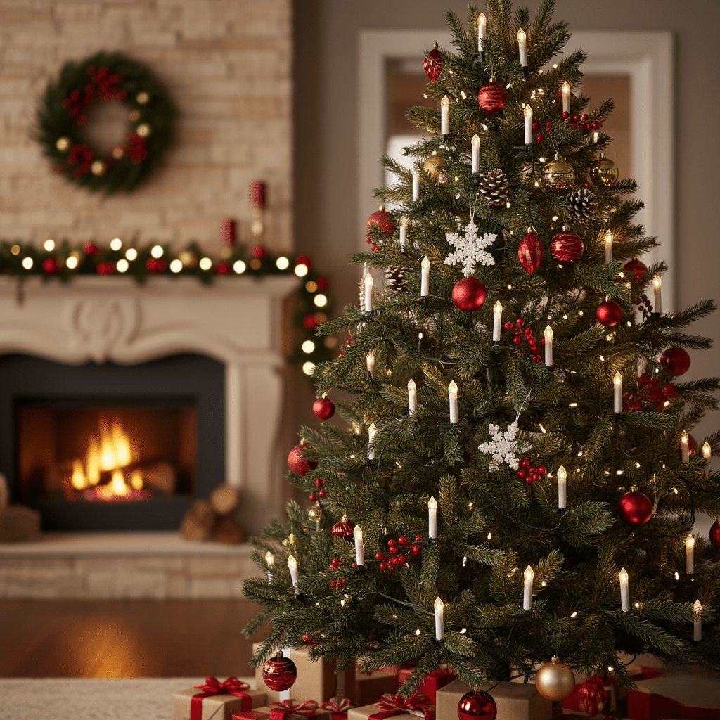 BowLift | Flameless Christmas Candle Set with Gentle LED Glow