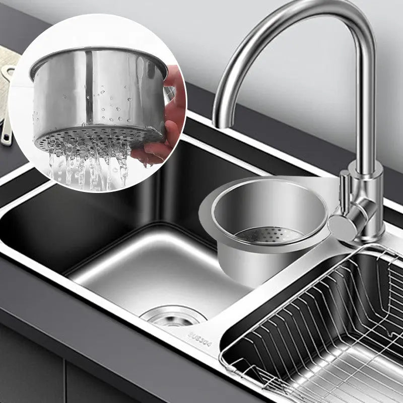 BowLift | Stainless Steel Corner Sink Strainer with Quick Drain Design