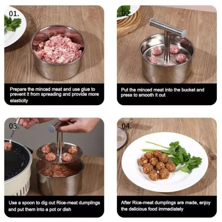 BowLift | Stainless Steel Meatball Molds for Perfect Balls