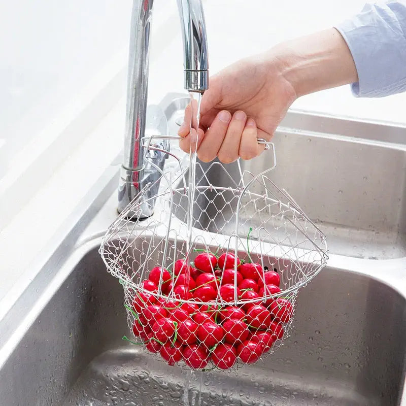 BowLift | Stainless Steel Cooking Basket with Handles – Easy Draining & Serving