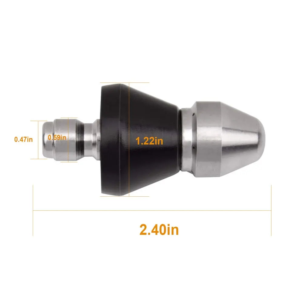 BowLift | Stainless Steel Pipe Cleaning Nozzle with High Pressure Water Jets
