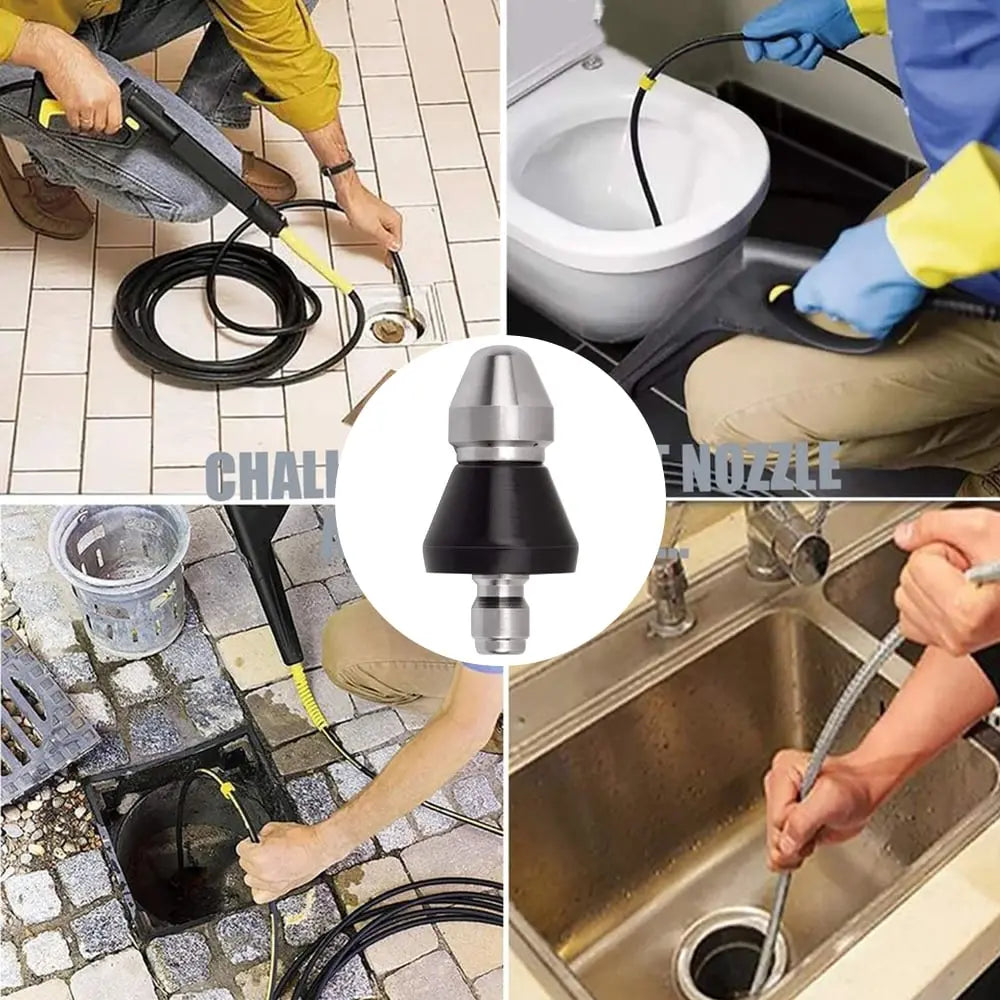 BowLift | Stainless Steel Pipe Cleaning Nozzle with High Pressure Water Jets