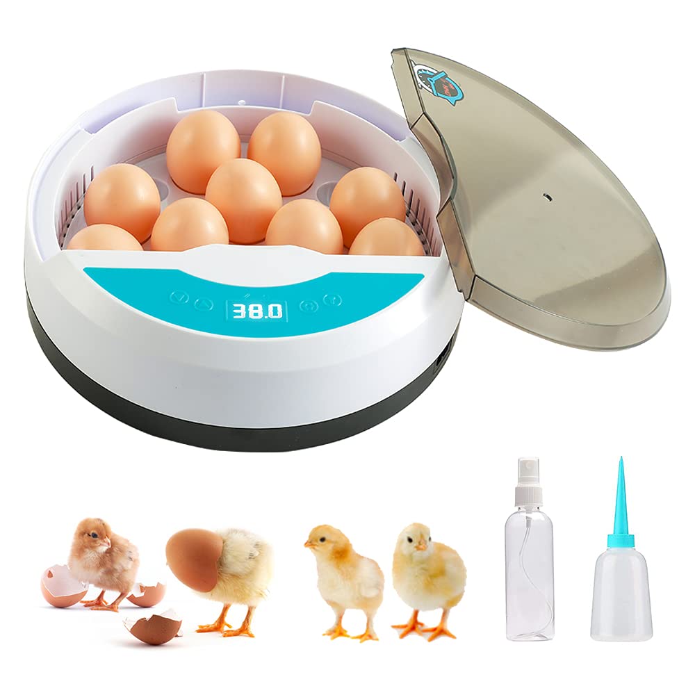 BowLift | Egg Incubator for Chicken Eggs Incubator for Egg Hatching Chicks with Temp Control LED Chicken Hatcher
