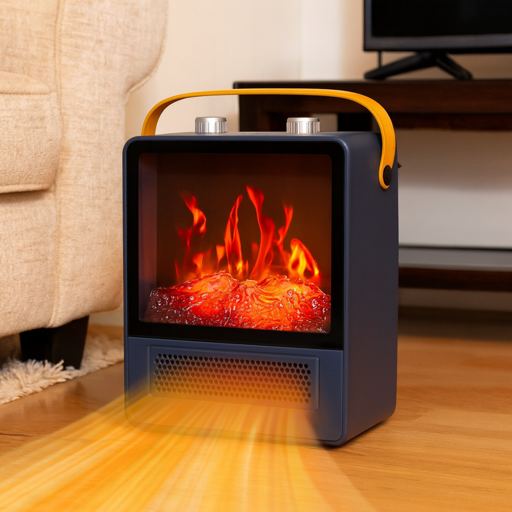 BowLift | Electric Space Heater Realistic Fireplace Flame Display
