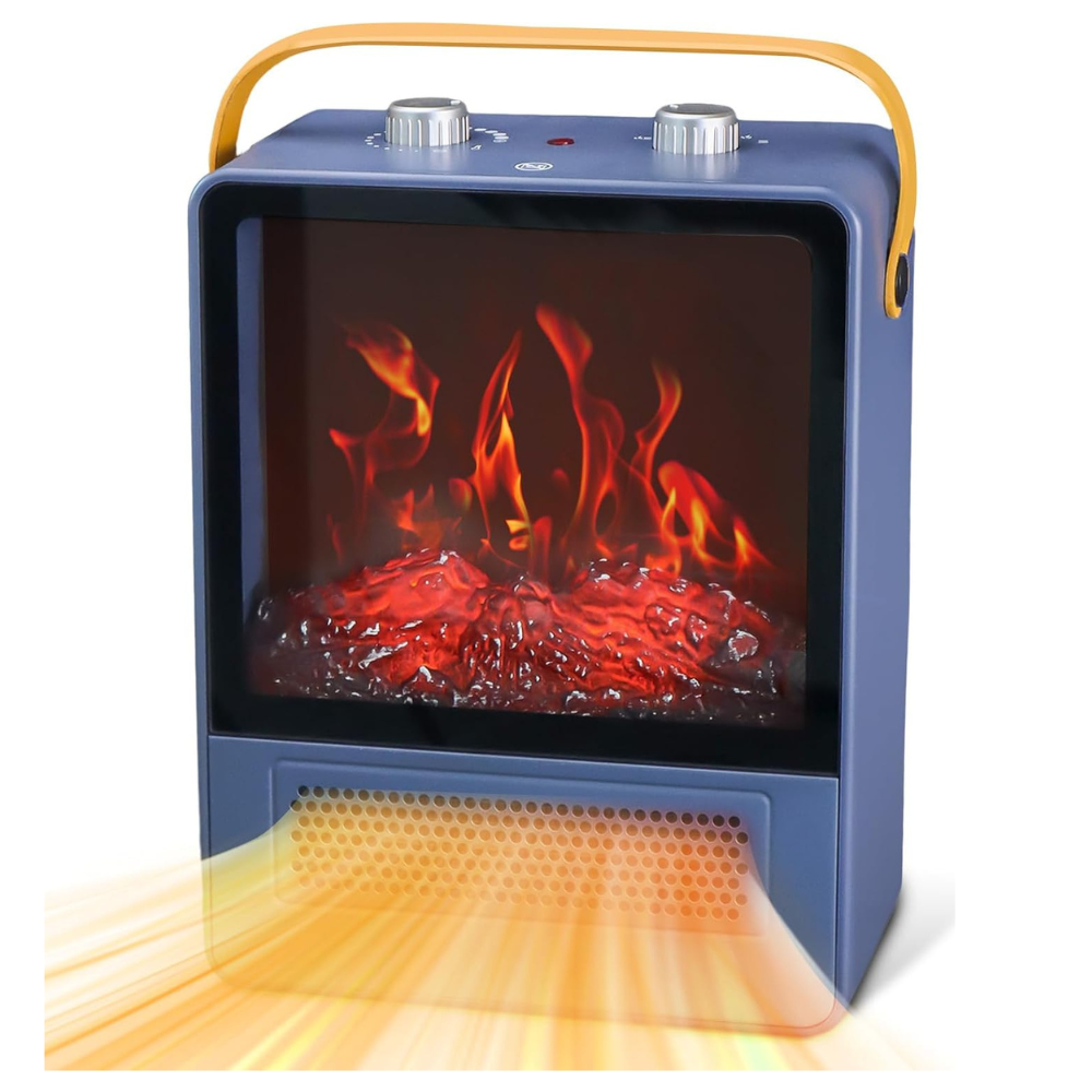 BowLift | Electric Space Heater Realistic Fireplace Flame Display