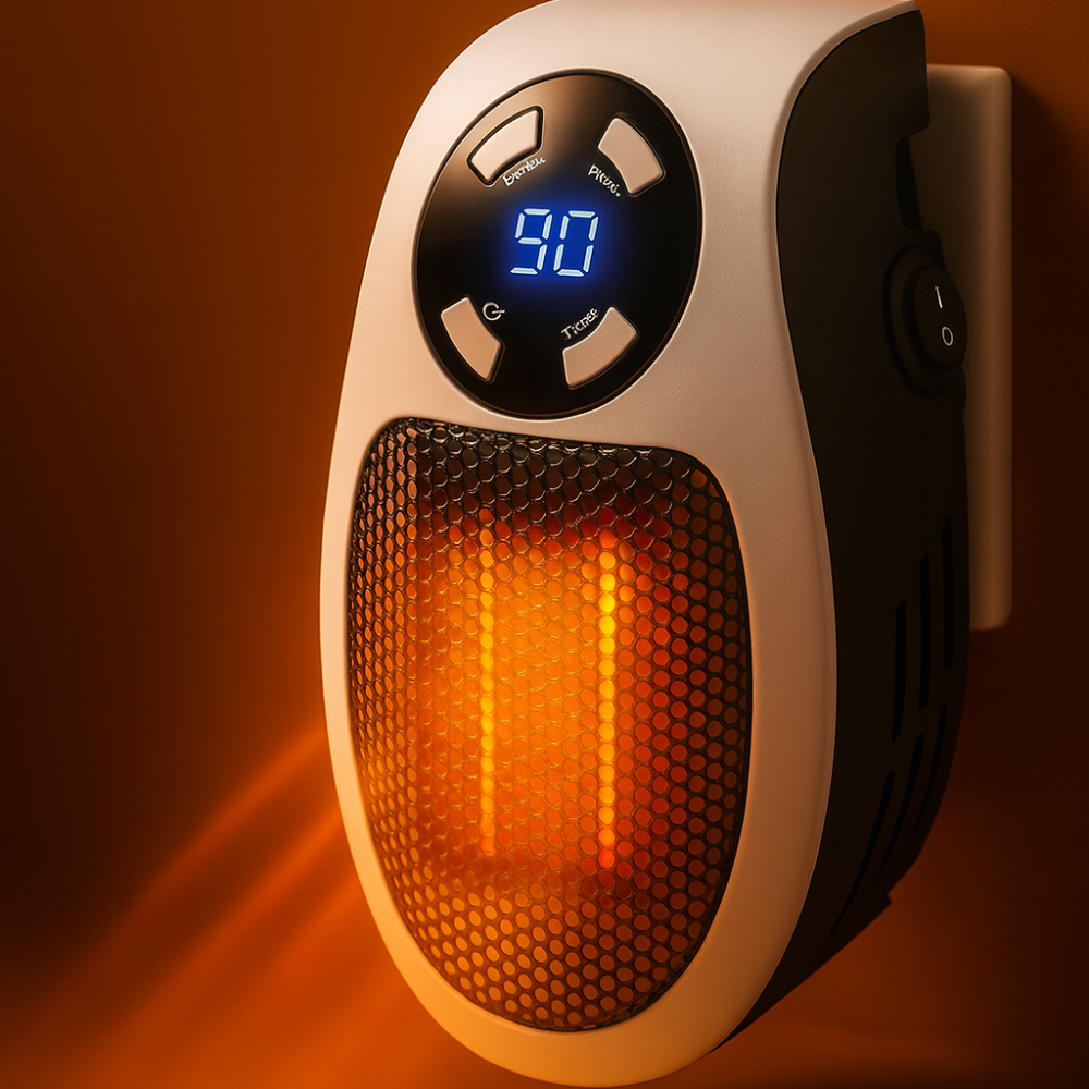 BowLift | Electric Space Heater Ceramic Wall Plug Adjustable Thermostat
