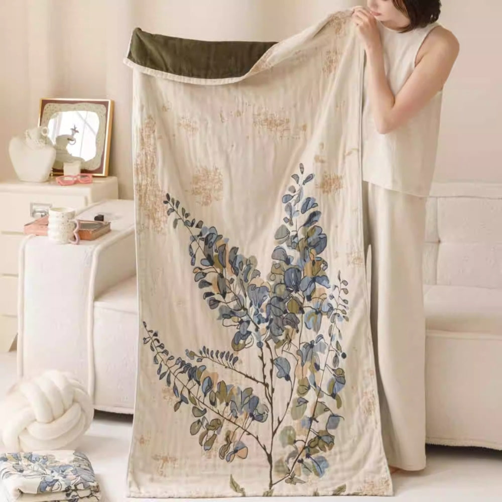 BowLift | Elegant Floral Print Bath Towel Blanket