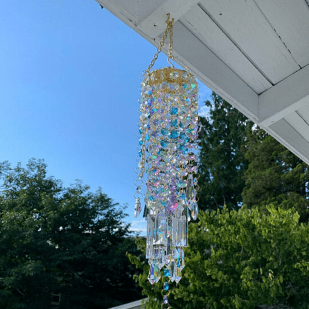 BowLift | HarmonyGleam Crystal Wind Chime – Tranquil Garden Decoration