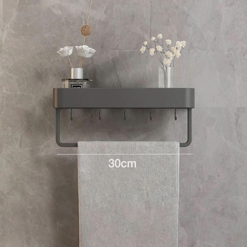 BowLift | Elegant wall shelf for the bathroom with towel rail & drill-free installation