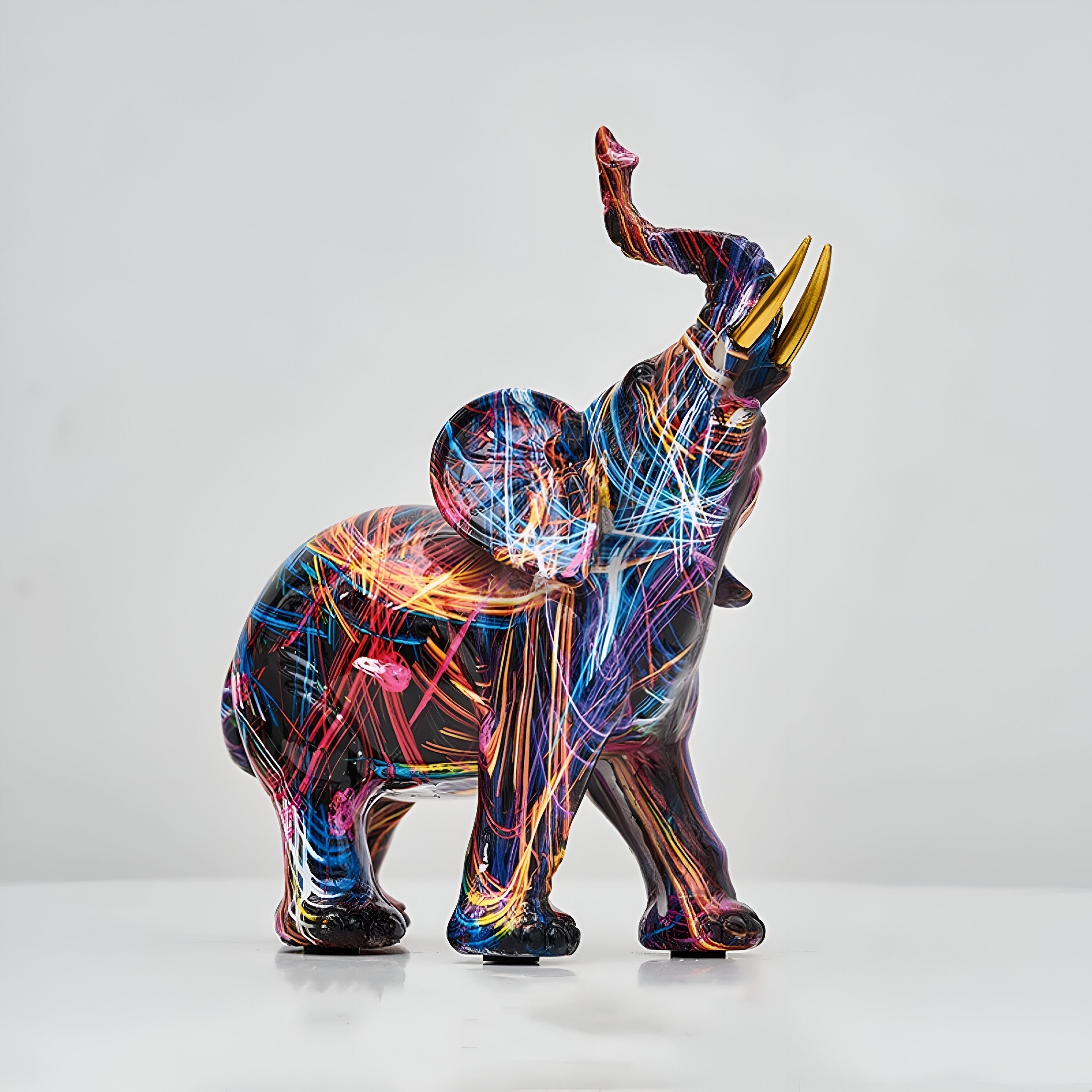 BowLift | ColorPower Elephant Statue – Decorative Statue with Lively Patterns