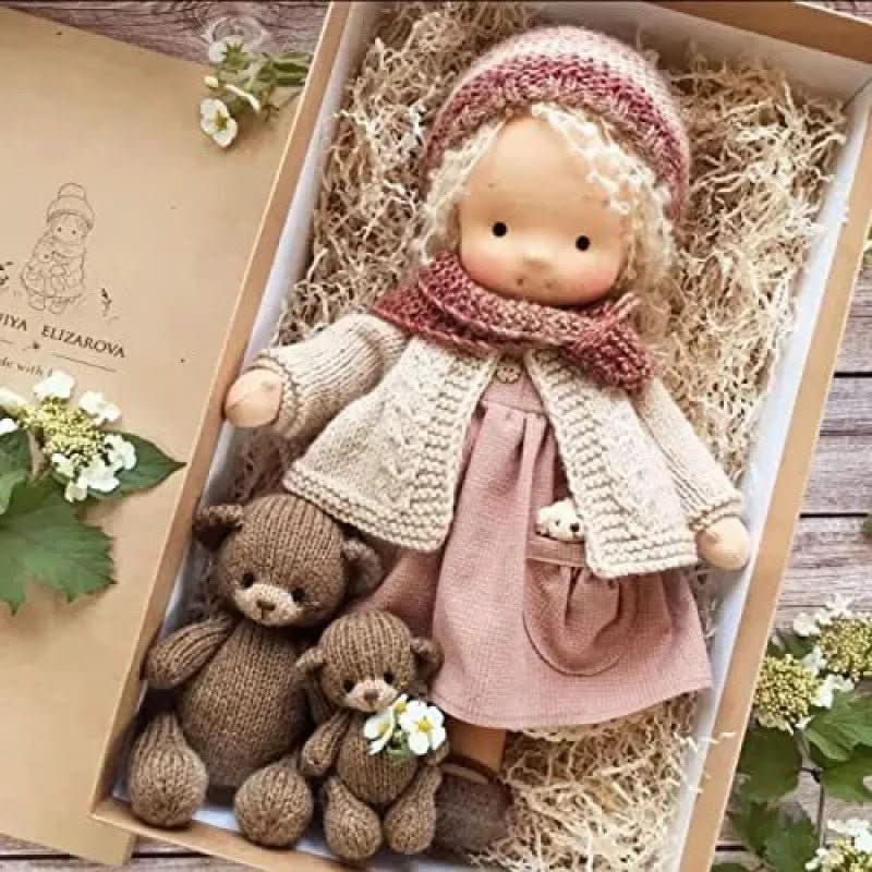 BowLift | Handcrafted Cotton Waldorf Doll for Creative Play