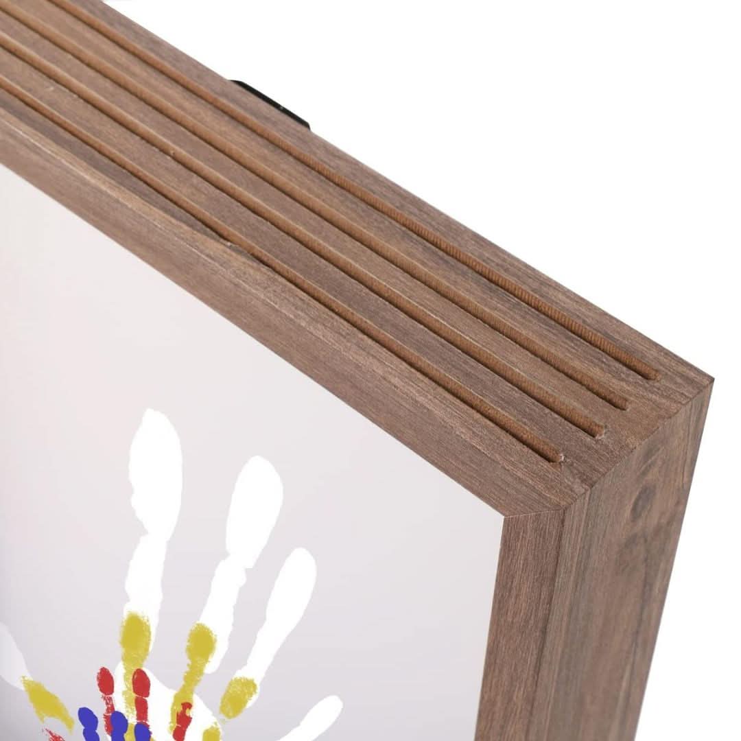 BowLift | Baby memory frame made of wood with clay for hand & foot prints