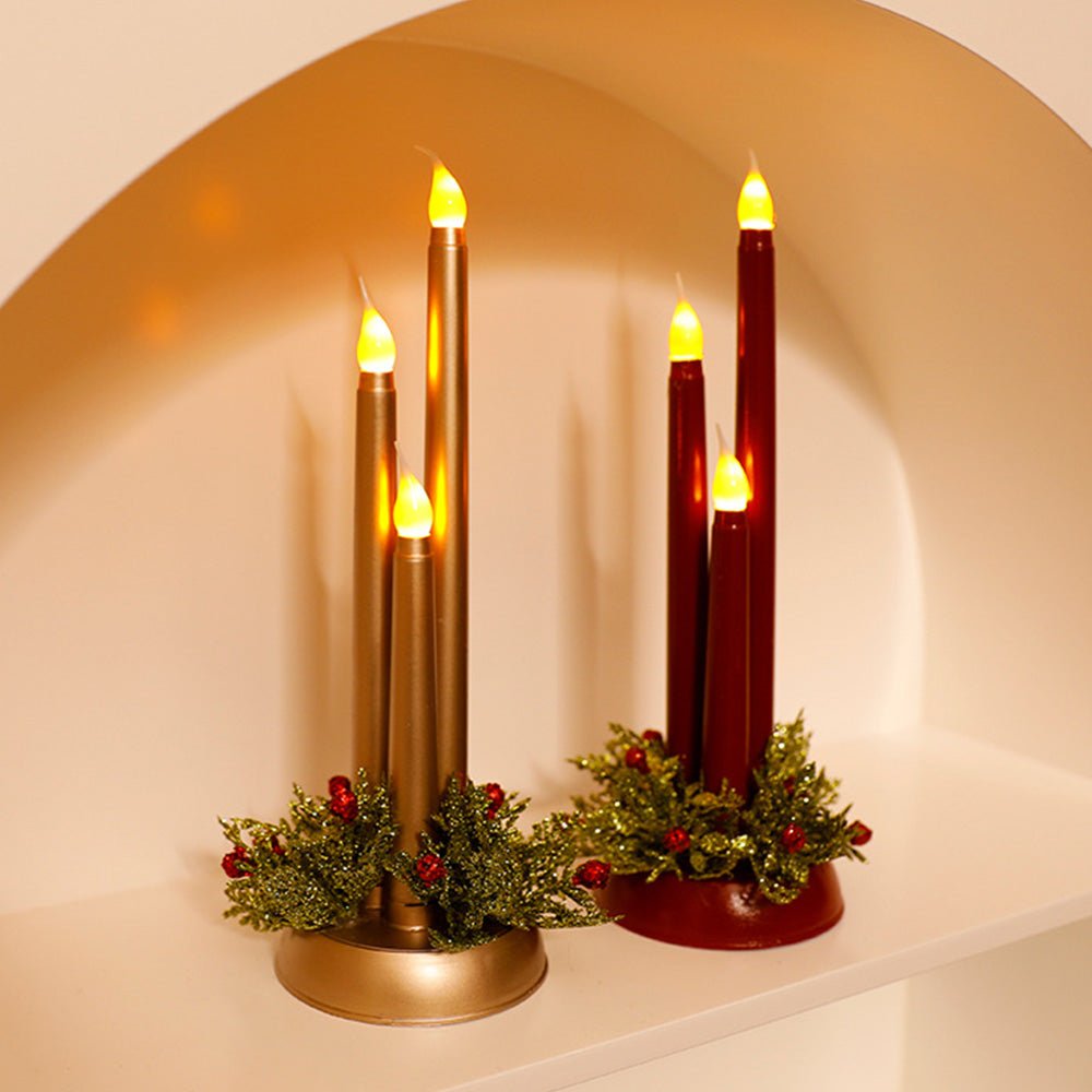 BowLift | Flameless LED Christmas Candles with Realistic Flickering Light