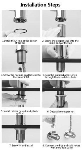 BowLift | Flexible faucet with 360° spray function for bathroom & kitchen