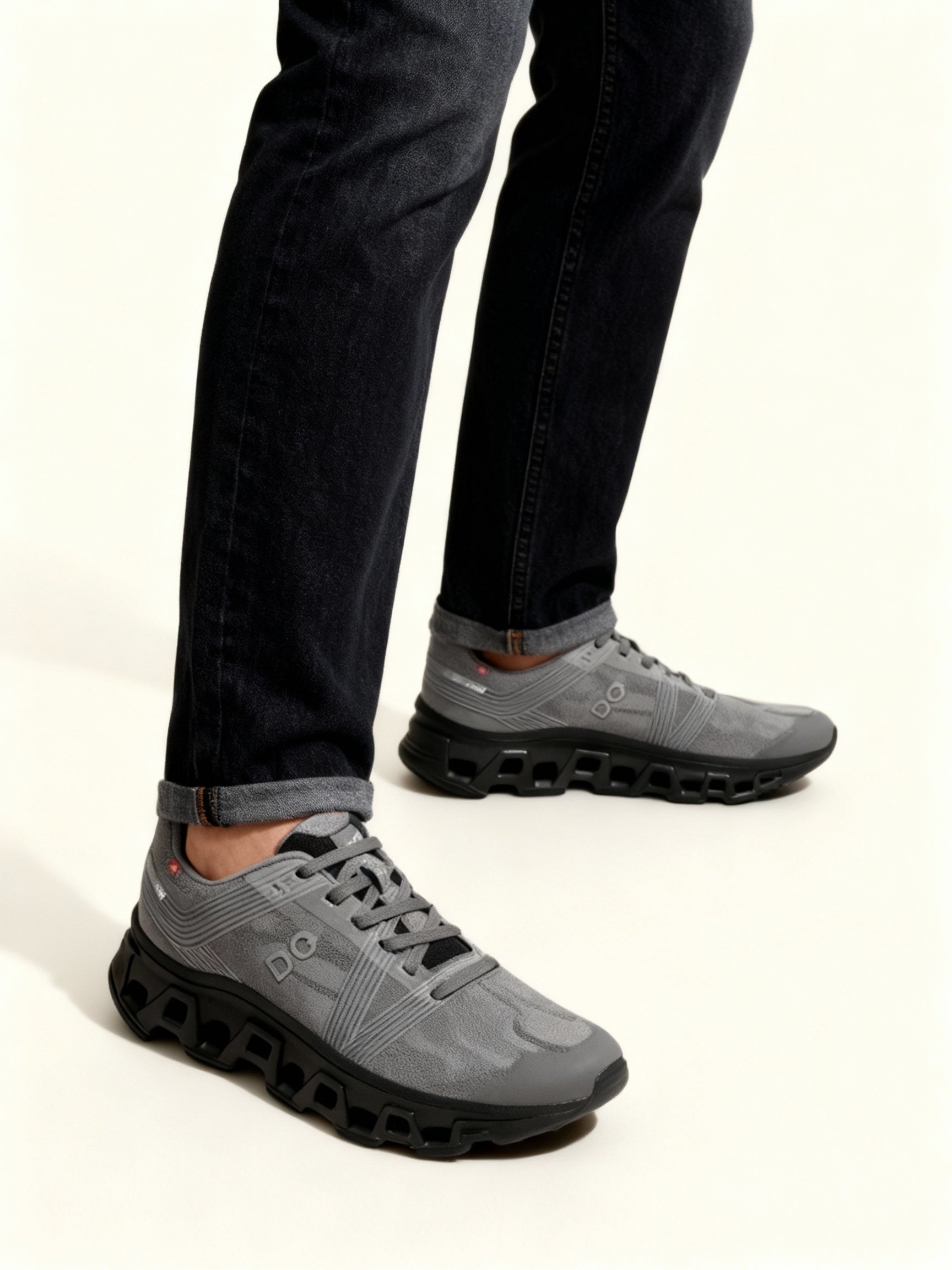 BowLift Men's Sneakers | Cotton Fabric Upper | Breathable, Lightweight, Lace-Up