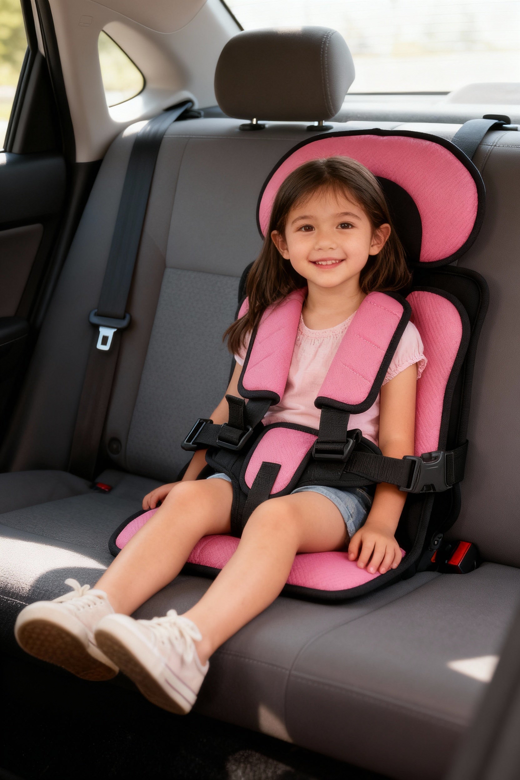 BowLift | Portable & Foldable Child Car Booster Seat | 5-Point Harness, 1-14 Yrs | Compact Travel Seat (Up to 60 kg)