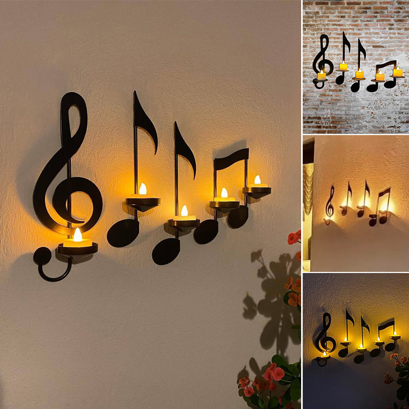 BowLift | Black Music Note Wall Sconce