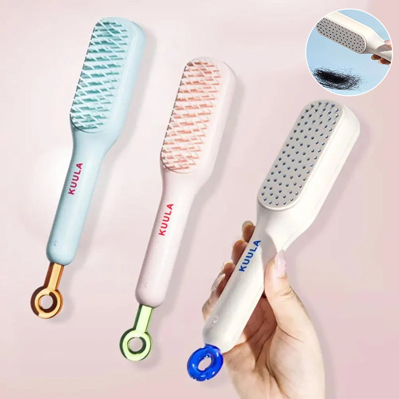 BowLift | Self-cleaning anti-static massage comb