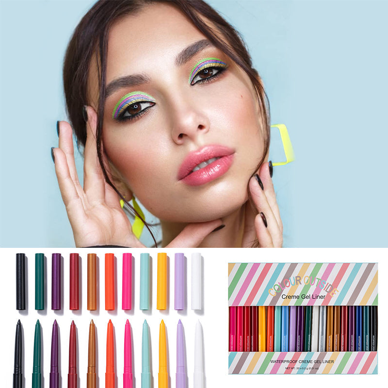 BowLift | 20 PCS Colorful Eyeliner Pencil Set