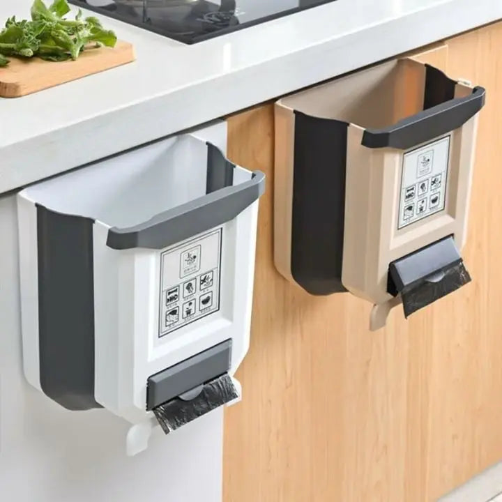 BowLift | Foldable Kitchen Trash Can – Space-Saving for Cabinet Doors