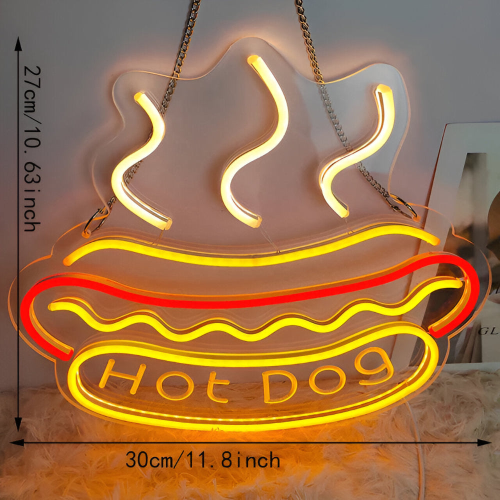 BowLift | Fast Food LED Neon Light – Colorful Wall Decoration with USB Connection