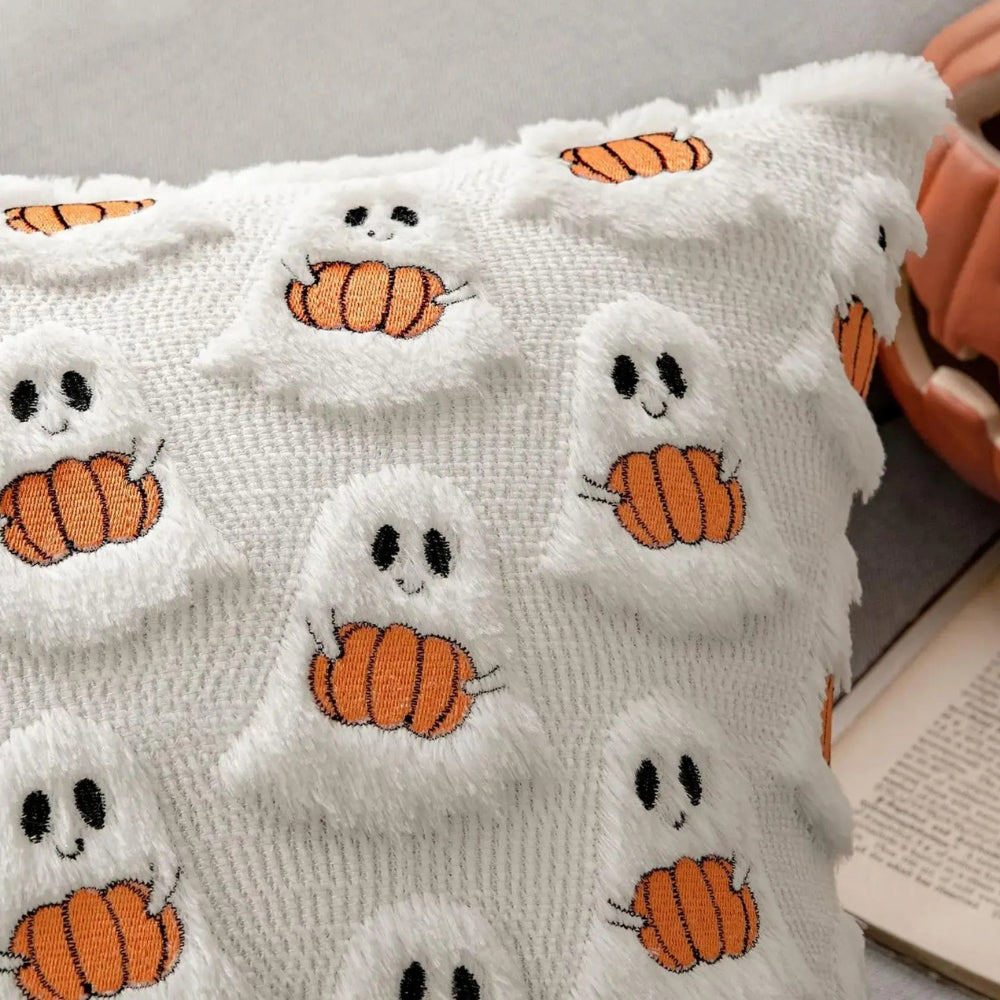 BowLift | Faux Fleece Halloween Pumpkin Cushion Cover