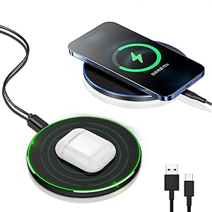 BowLift | 30W Fast Wireless Charging Pad | Premium USB C Charging Cable MagSafe Charger for Apple iPhone, Samsung & Android - Fast Wireless Charging Pad