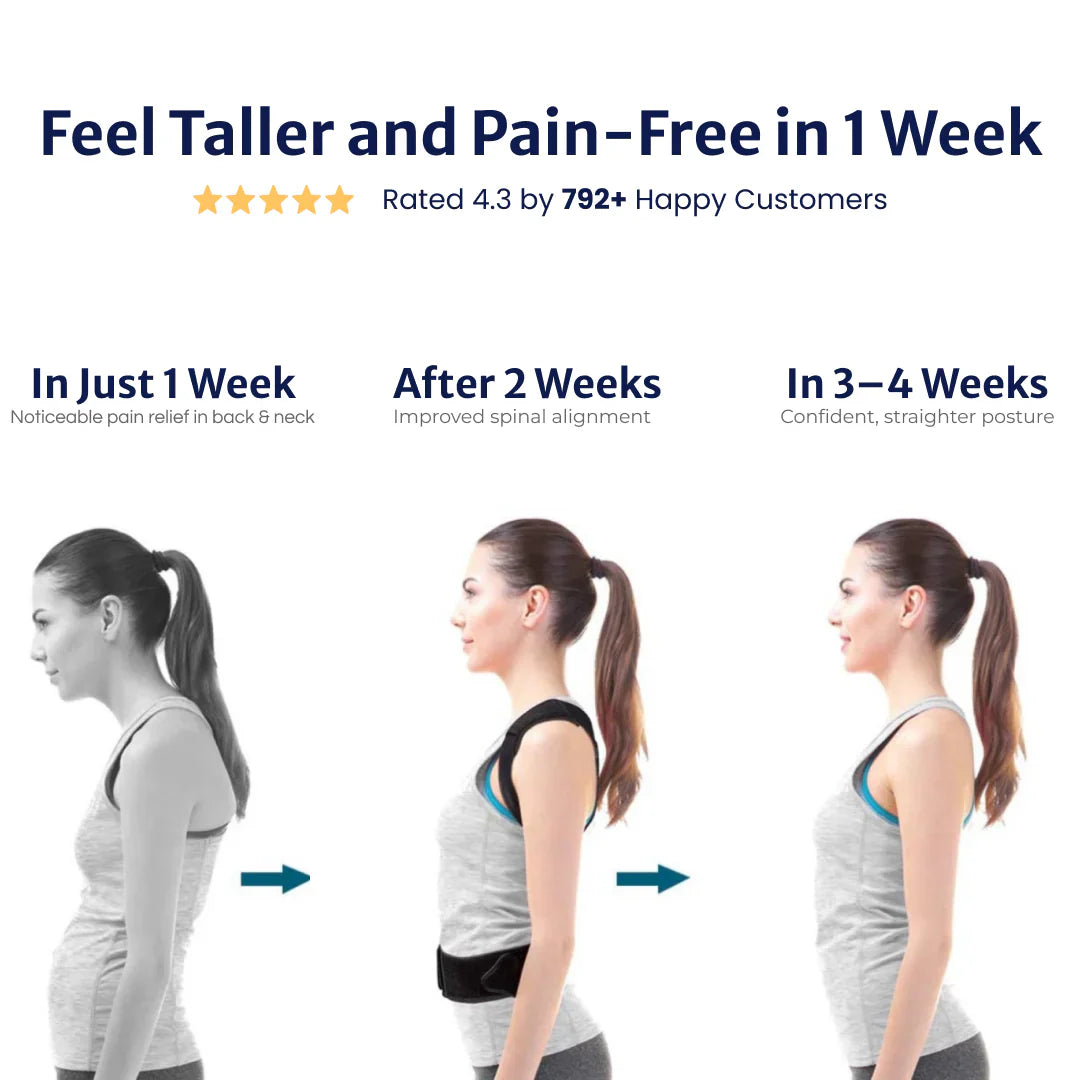 BowLift | Back Posture Corrector | Adjustable, Breathable Design for Men & Women to Improve Posture and Reduce Back Pain