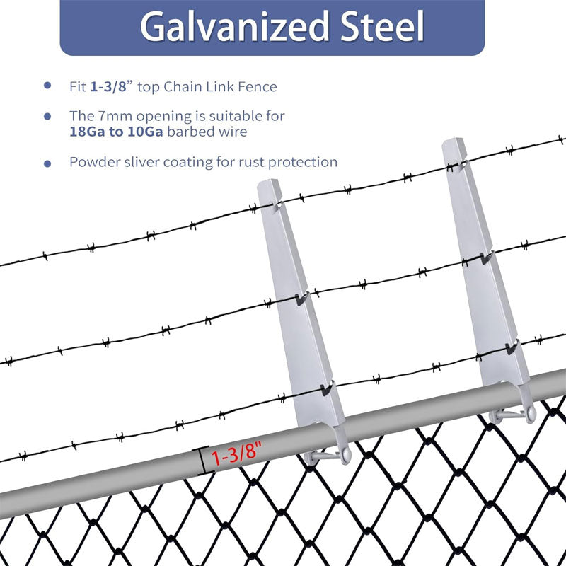 BowLift | 10 Pack 15.7 Inch Barbed Wire Arms, U-Shaped Bracket Design For Garden Outdoor