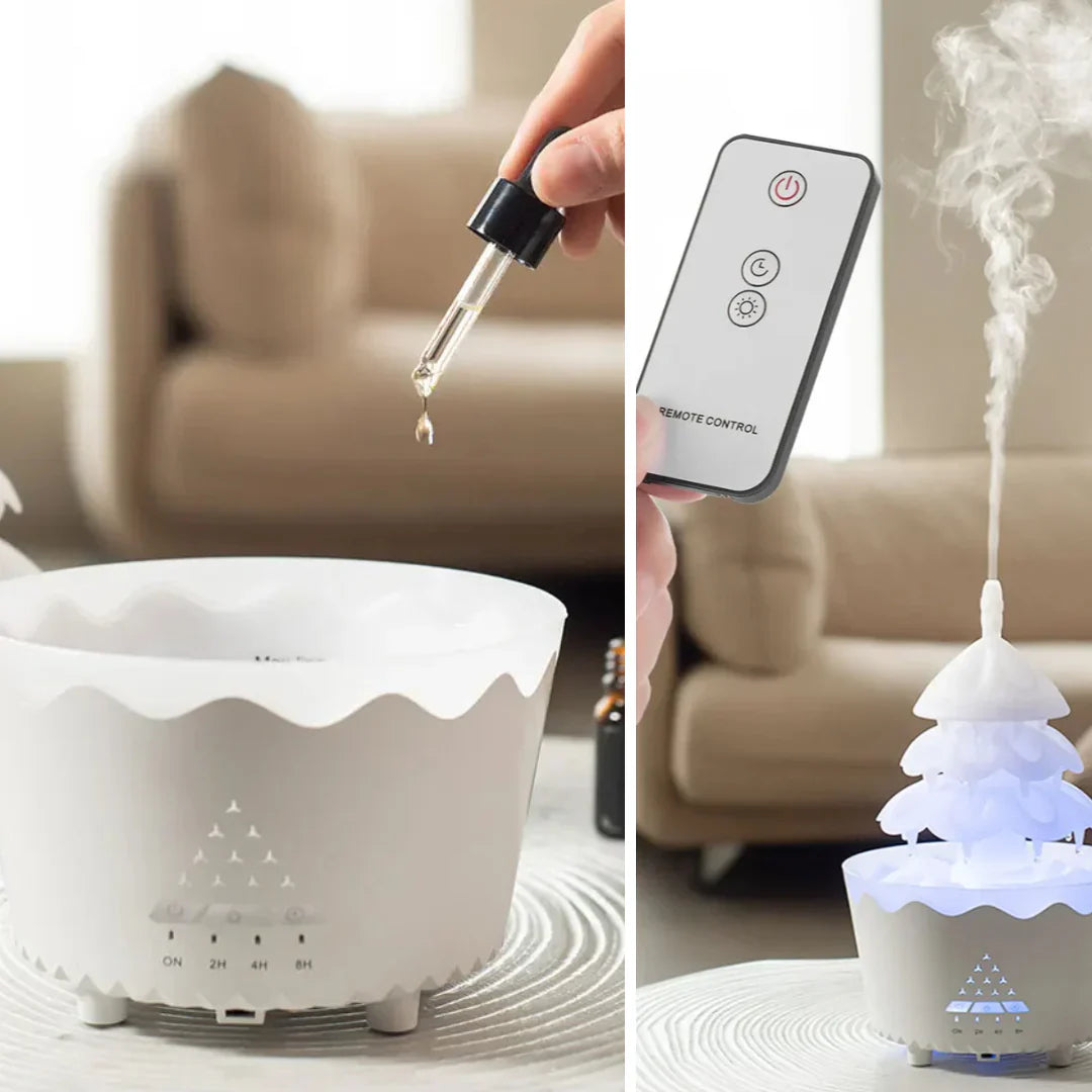 BowLift | Christmas Tree Aroma Diffuser with LED Lighting for Festive Relaxation