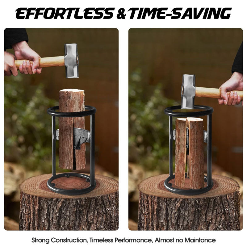 BowLift | Wood Splitter, Manual Wood Splitter, Suitable For Small Wood Stoves And Fireplaces Manual Wood Splitter, Black