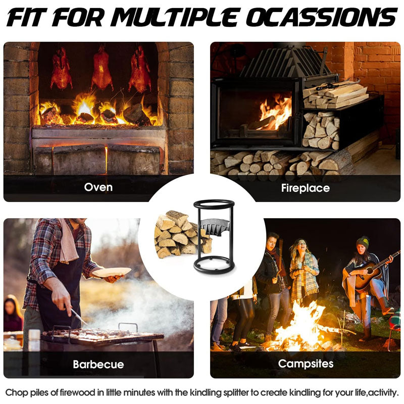 BowLift | Wood Splitter, Manual Wood Splitter, Suitable For Small Wood Stoves And Fireplaces Manual Wood Splitter, Black