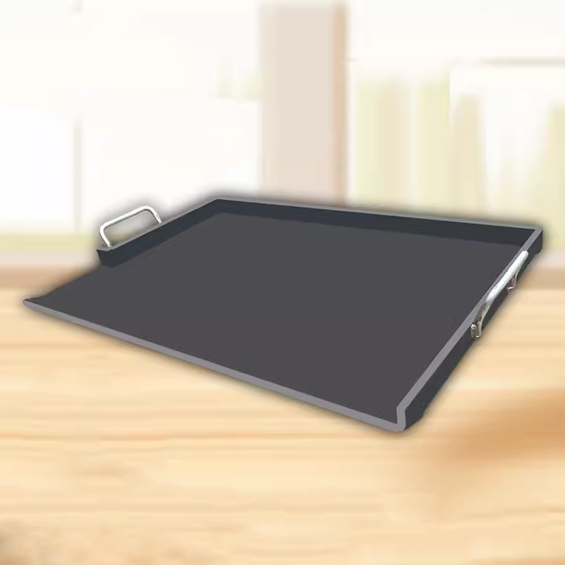 BowLift | Flat Top Plancha Comal 50*40cm Universal Flat Top Rectangular Pan, Bbq Charcoal/Gas Grill With 2 Handles, Suitable For Grilling At Camping, Tailgating And Parties