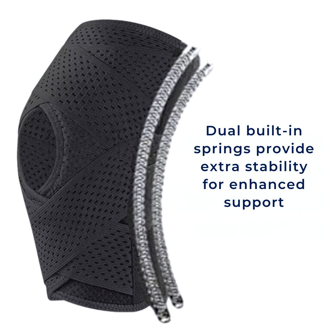 BowLift | Knee Pads for Pain Relief | Support Compression Springs & Adjustable Tension Strap for Stability and Joint Protection