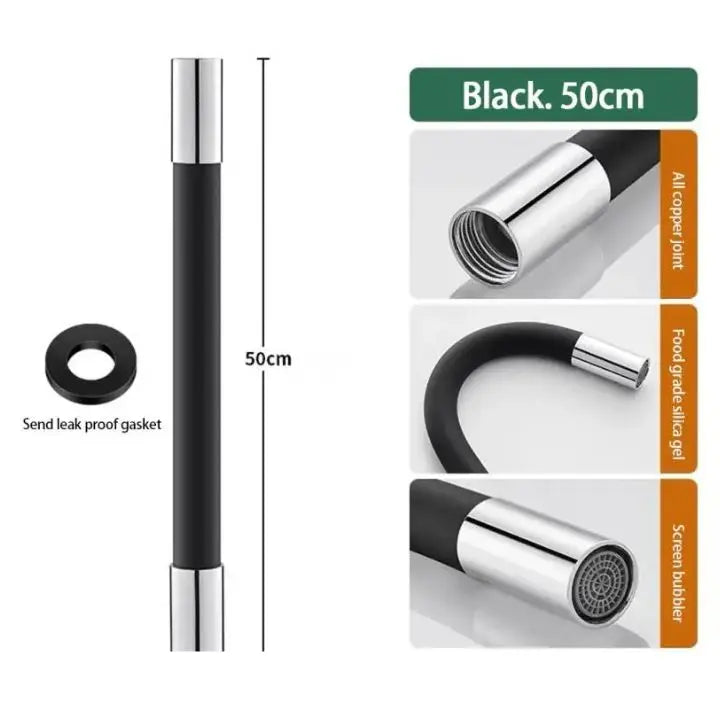 BowLift | Flexible faucet extension – 50cm 360° swivel & water-saving
