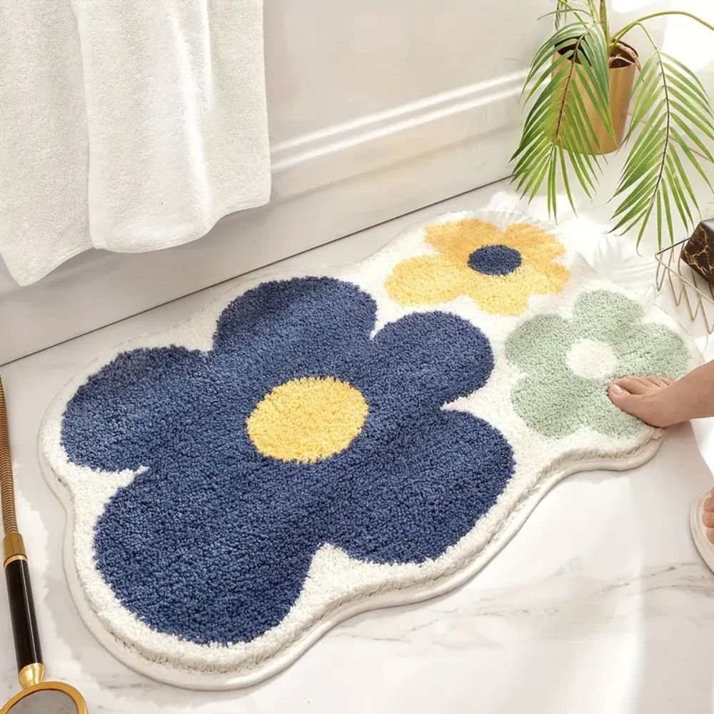 BowLift | Floral Tufted Absorbent Bath Mat