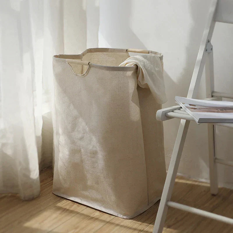 BowLift | JapanStyle Cotton-Linen Laundry Basket