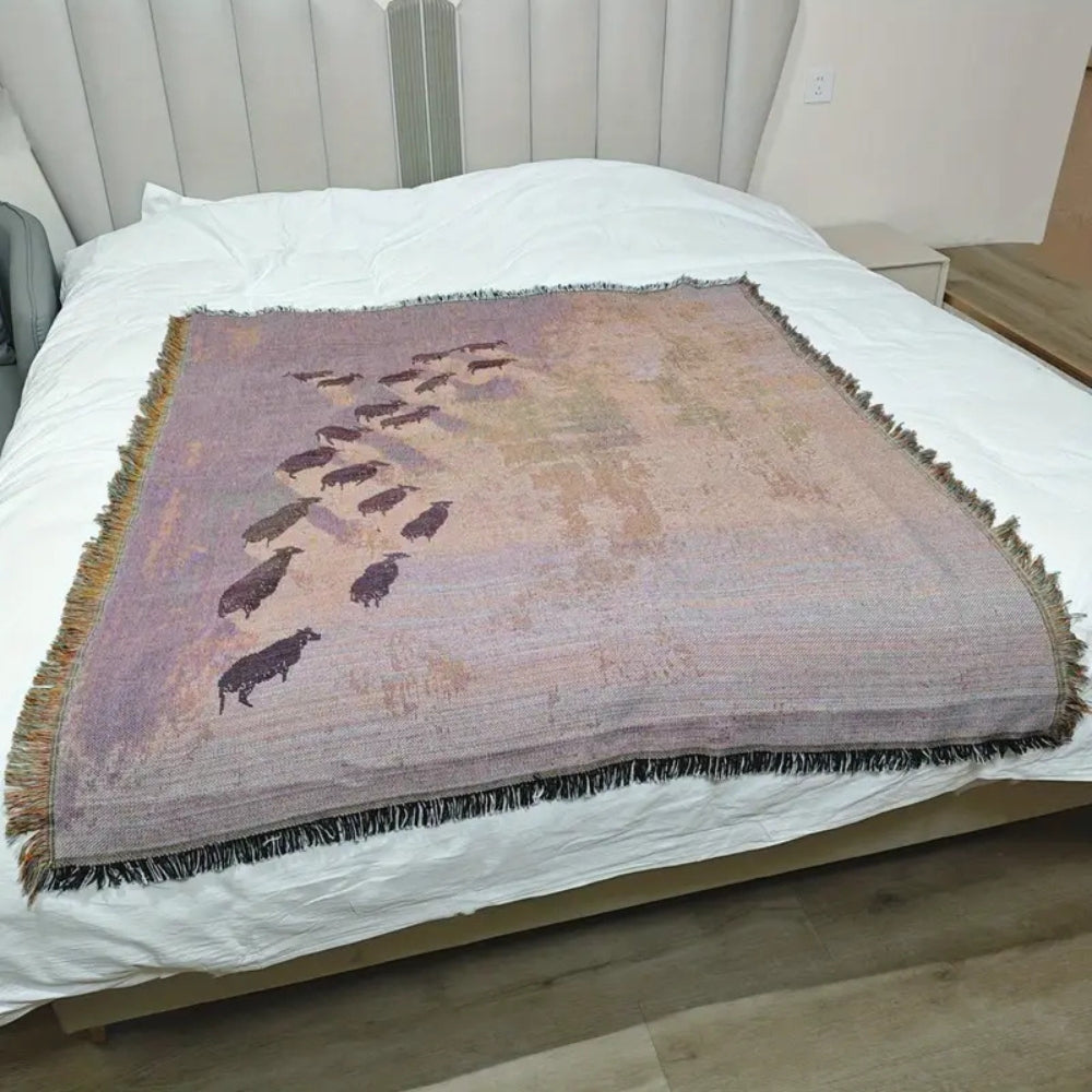 BowLift | Frida Sheep Woven Throw Blanket