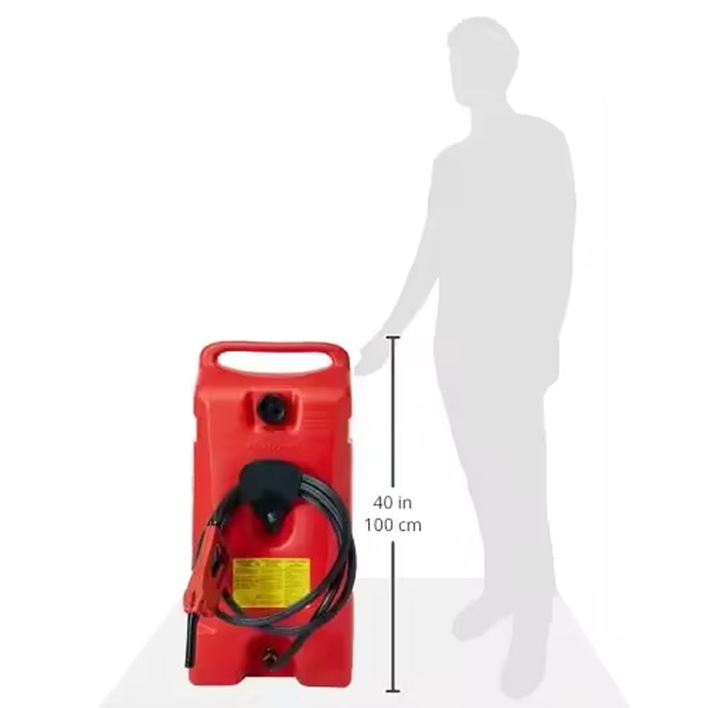 BowLift | 14 Gallon Portable Fuel Caddy Tank on Wheels Storage Gasoline Fluid Diesel with Pump